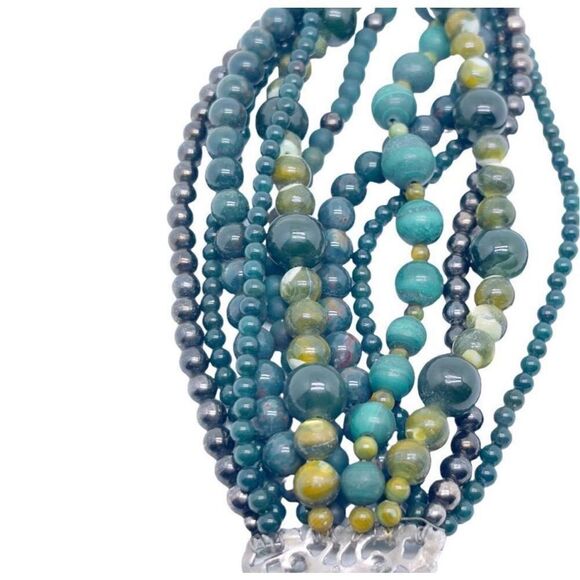 STEPHEN DWECK OOAK Luxury Y2K Jadeite Hematite Jade Designer Bracelet Signed - Picture 4 of 12